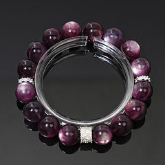 Natural Purple Lepidolite Crystal Bracelet Women Fashion Wholesale