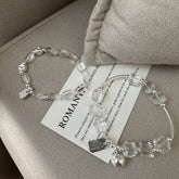Sterling silver and white crystal bracelet