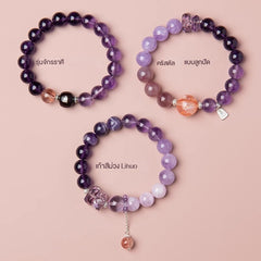 Natural Purple Lepidolite Crystal Bracelet Women Fashion Wholesale