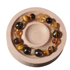 Natural Yellow Tower Quartz Tiger Eye Bracelet Women Jewelry