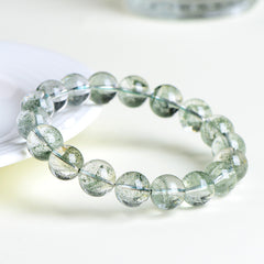 Jiuya Crystal Natural Green Phantom Bracelet Thousand Layer Gauze Bracelet Treasure Bowl Single Circle Bracelet Factory Direct Sale