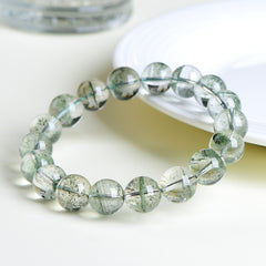 Jiuya Crystal Natural Green Phantom Bracelet Thousand Layer Gauze Bracelet Treasure Bowl Single Circle Bracelet Factory Direct Sale