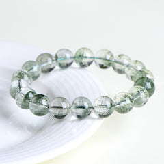 Jiuya Crystal Natural Green Phantom Bracelet Thousand Layer Gauze Bracelet Treasure Bowl Single Circle Bracelet Factory Direct Sale